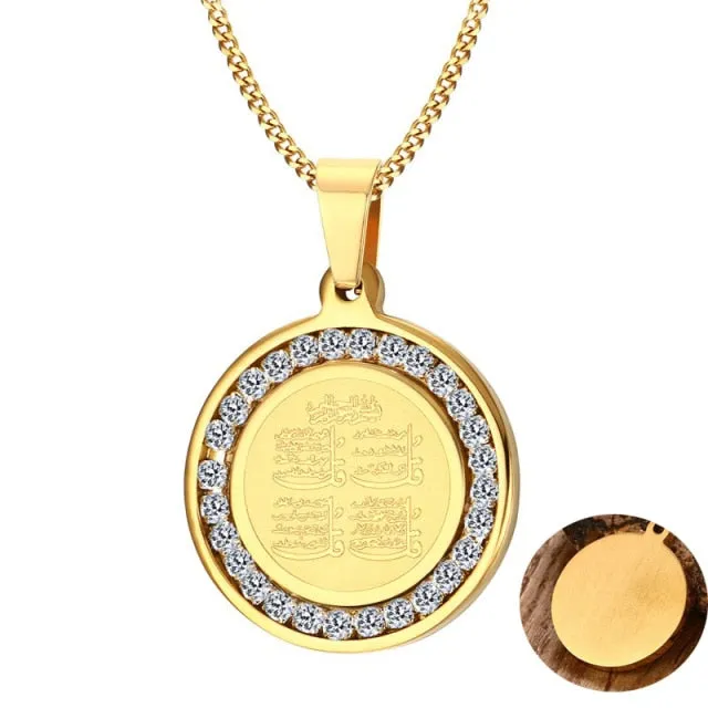 Praying Hands Coin Medal Pendant Necklaces