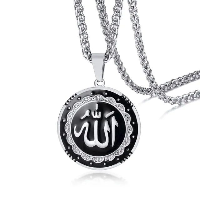 Praying Hands Coin Medal Pendant Necklaces