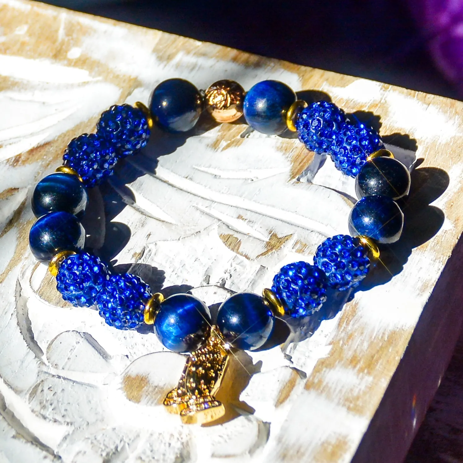Pretty Girls Pray Tigers Eye and Shamballa Bracelet
