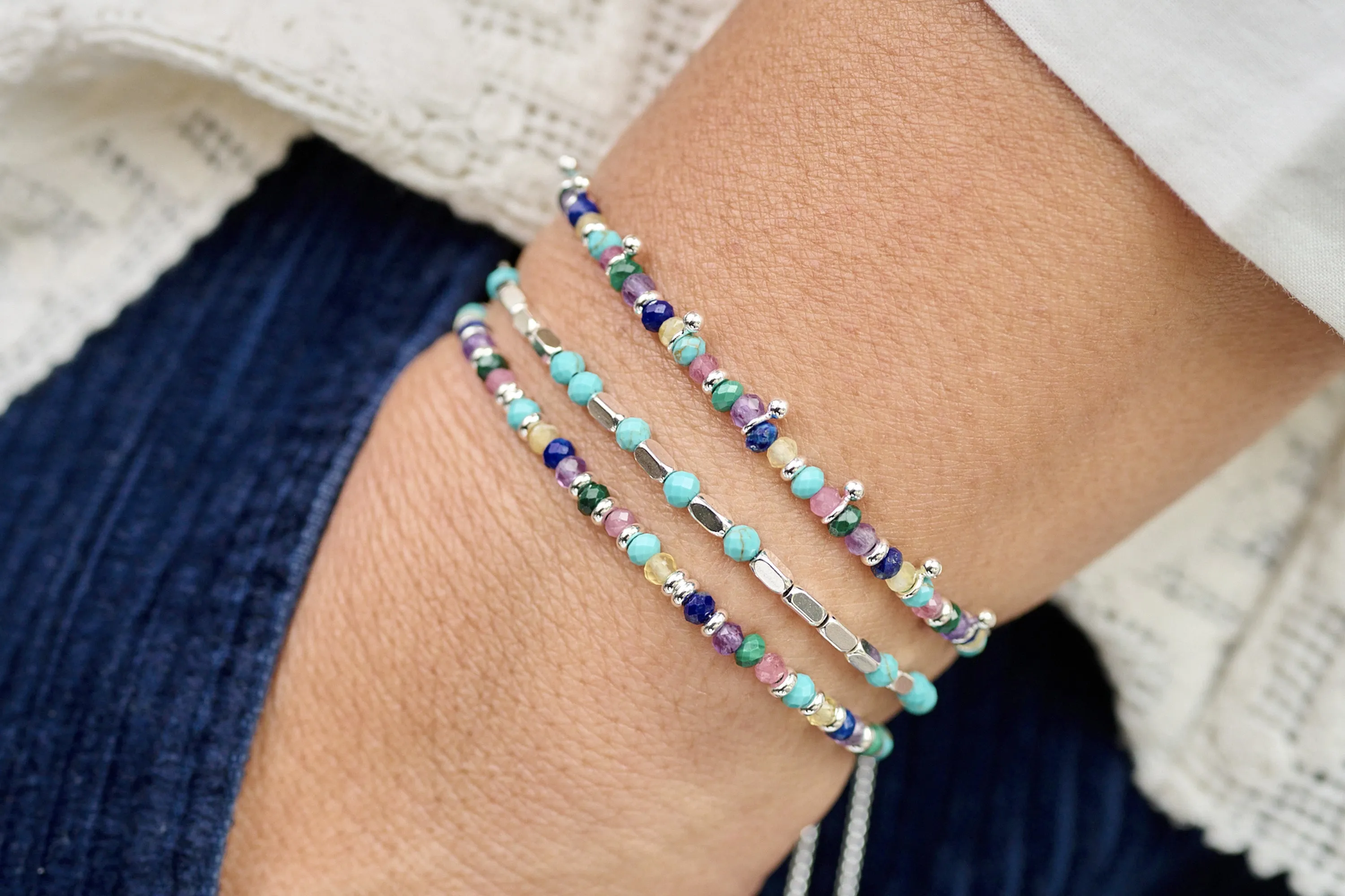 Protection Turquoise Silver Bracelet