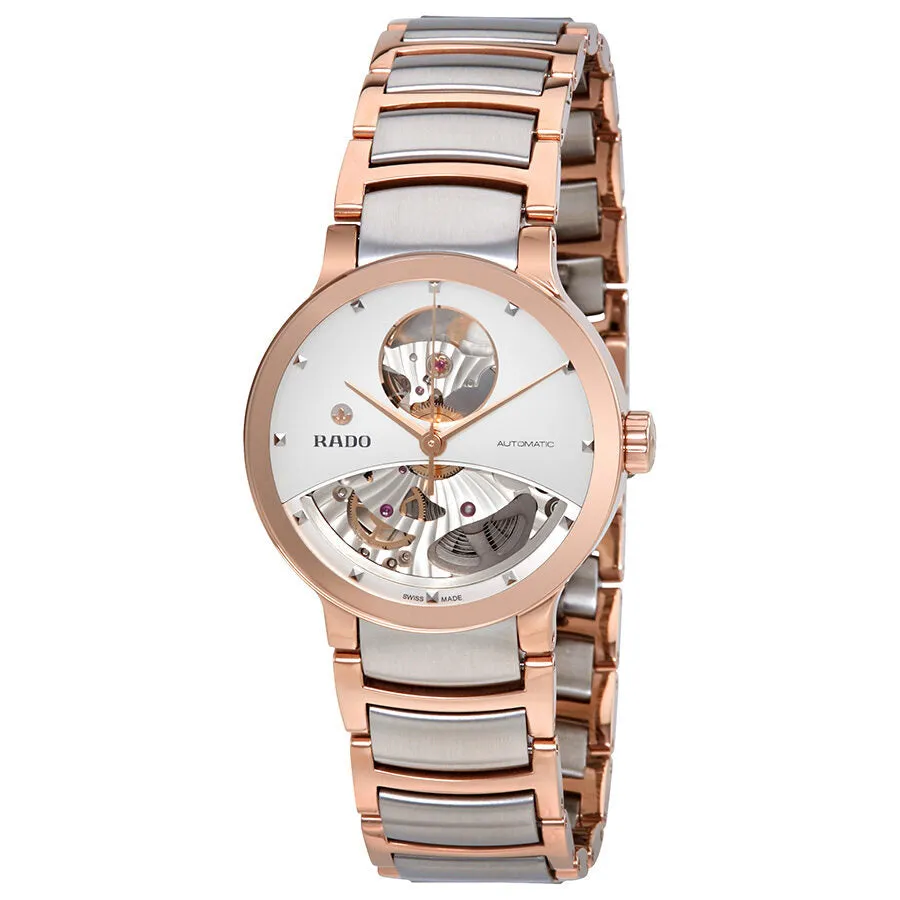 Rado Centrix Open Heart Automatic Silver Skeleton Dial Ladies Watch R30248012