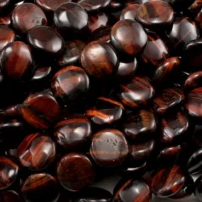 Red Tiger's Eye Puff Coin 16mm