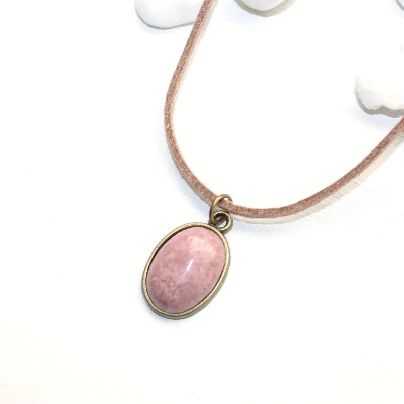 Rhodonite Gemstone Choker