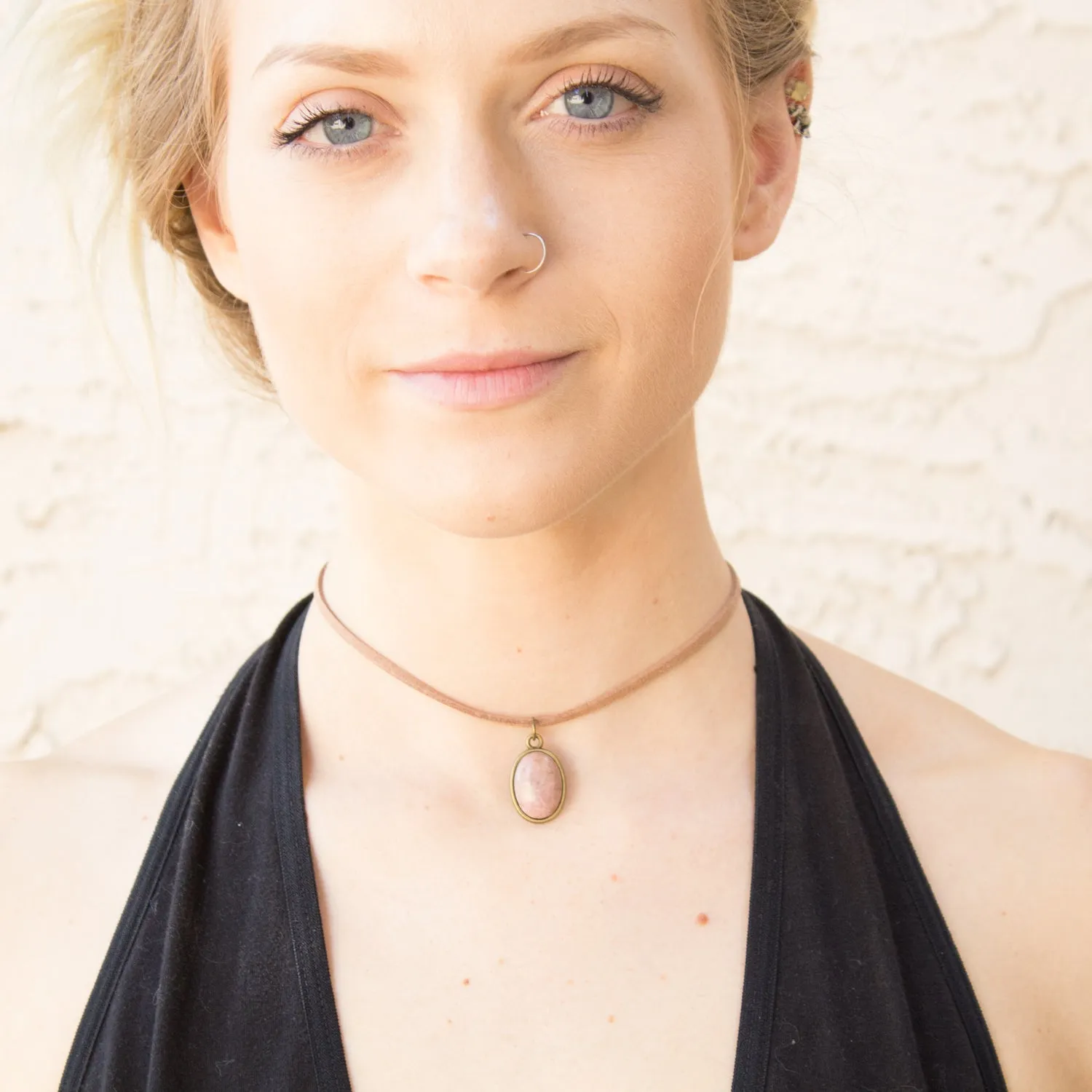Rhodonite Gemstone Choker