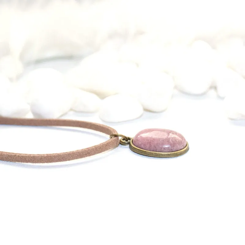 Rhodonite Gemstone Choker