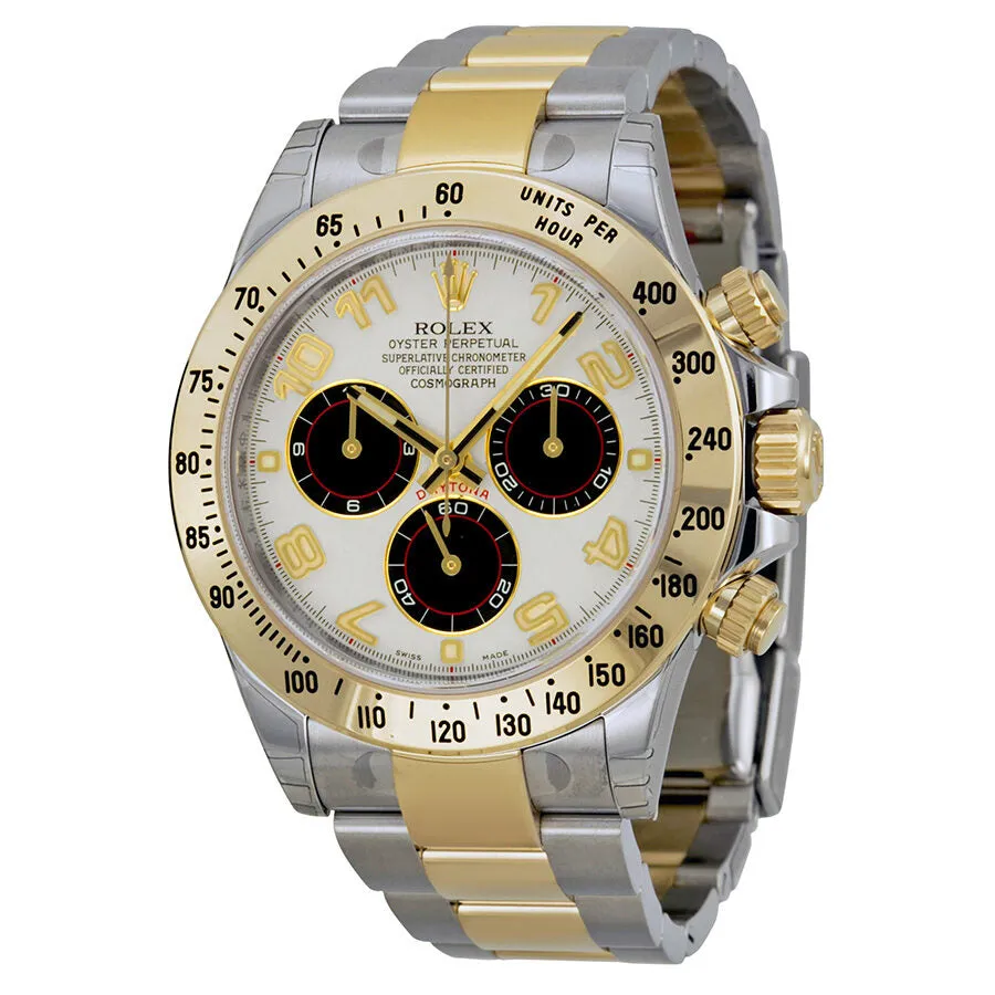 Rolex Cosmograph Daytona Ivory Dial Stainless steel and 18K Yellow Gold Oyster Bracelet Automatic Men's Watch 116523IBKAO