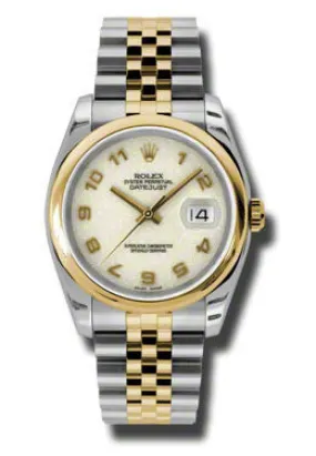 Rolex Datejust 36 Ivory Dial Stainless Steel and 18K Yellow Gold Jubilee Bracelet Automatic Men's Watch 116203IJAJ