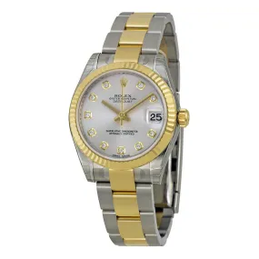 Rolex Datejust Lady 31 Silver Dial Stainless Steel and 18K Yellow Gold Oyster Bracelet Automatic Watch 178273SDO