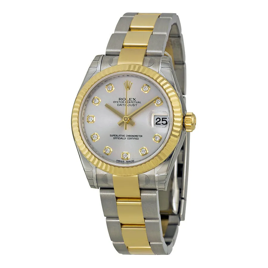 Rolex Datejust Lady 31 Silver Dial Stainless Steel and 18K Yellow Gold Oyster Bracelet Automatic Watch 178273SDO
