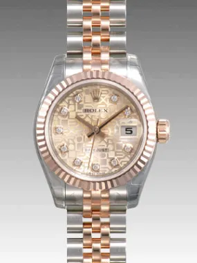 Rolex Lady Datejust 26 Pink Dial Stainless Steel and 18K Everose Gold Jubilee Bracelet Automatic Watch 179171PJDJ