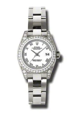 Rolex Lady Datejust 26 White Dial 18K White Gold Oyster Bracelet Automatic Watch 179159WRO
