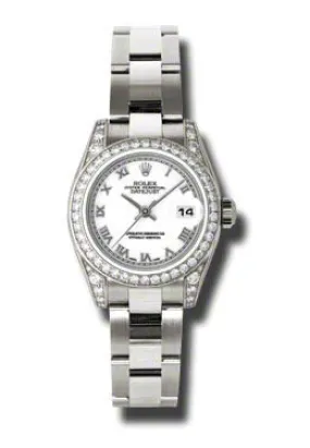 Rolex Lady Datejust 26 White Dial 18K White Gold Oyster Bracelet Automatic Watch 179159WRO