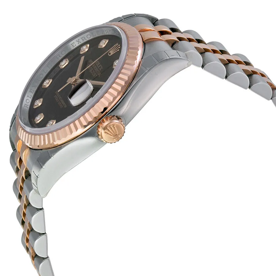 Rolex Oyster Perpetual Datejust 36 Black Dial Stainless Steel and 18K Everose Gold Jubilee Bracelet Automatic Men's Watch 116231BKDJ
