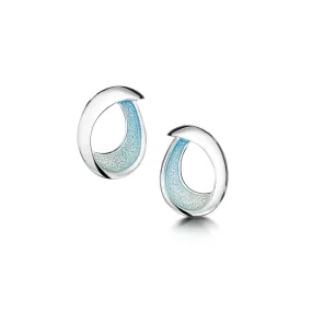 Sea & Surf Small Stud Earrings in Ice Enamel
