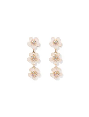 Selena Triple Flower Drop Earrings