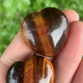 Small Red Tiger’s Eye Heart