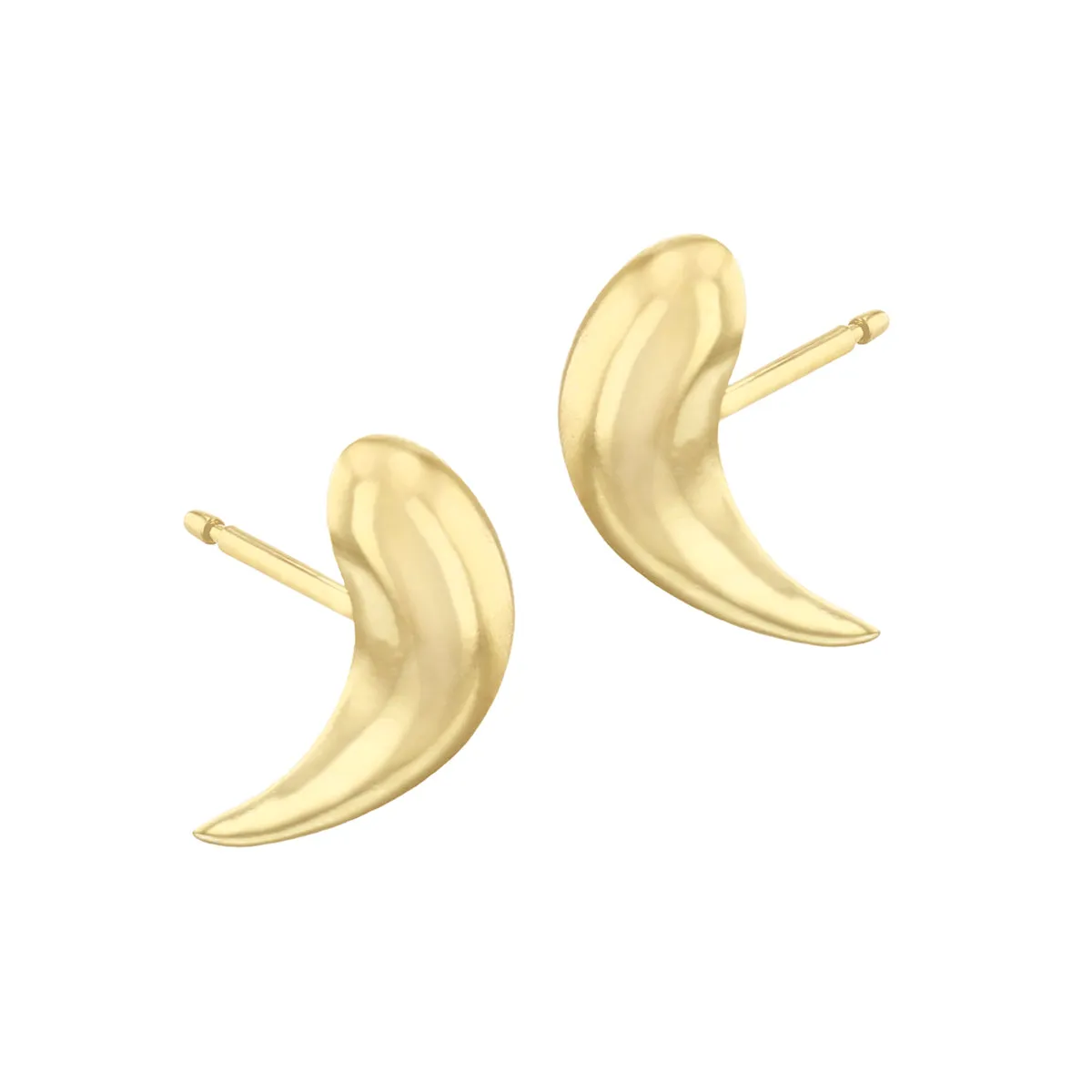 Soleil Collection Sculptural Stud Earrings | 9K Solid Yellow Gold
