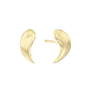 Soleil Collection Sculptural Stud Earrings | 9K Solid Yellow Gold