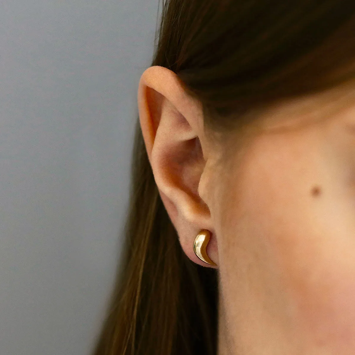 Soleil Collection Sculptural Stud Earrings | 9K Solid Yellow Gold
