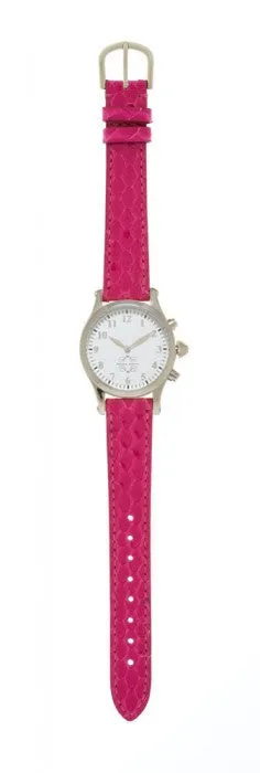 Stainless Steel Round Watch with Single Wrap Strap