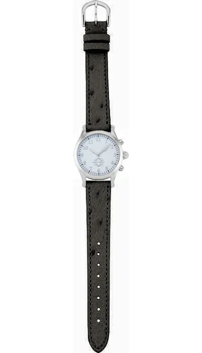 Stainless Steel Round Watch with Single Wrap Strap