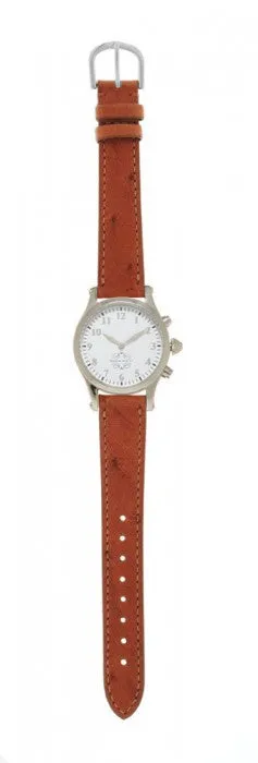 Stainless Steel Round Watch with Single Wrap Strap