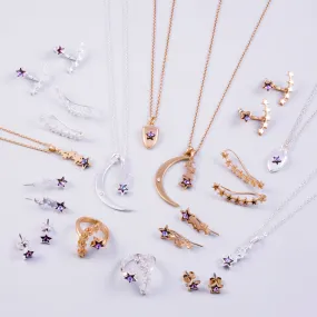 Stars Silver & Gold Purple Crystal Bundle 5056183902865