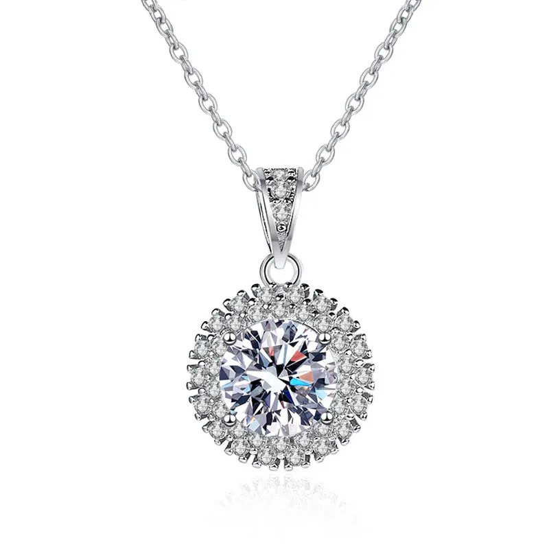Sunflower Simple Fashion Moissanite Necklace