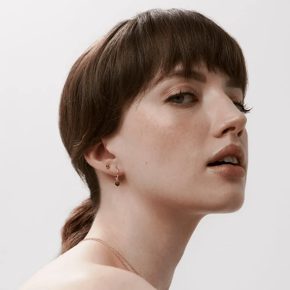 Superfine / Mini Tiger's Eye Studs / Gold
