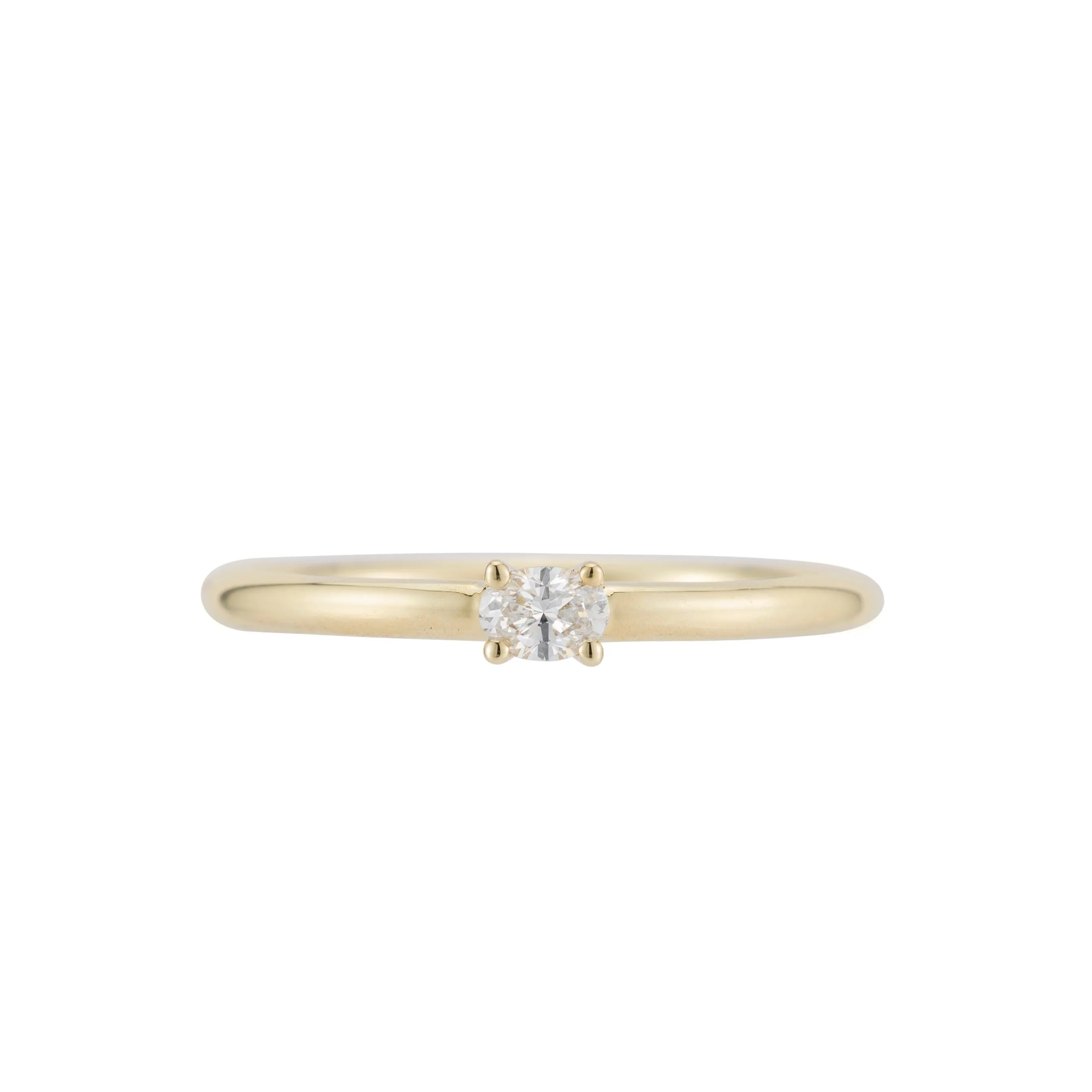 Teensy Oval Diamond Ring