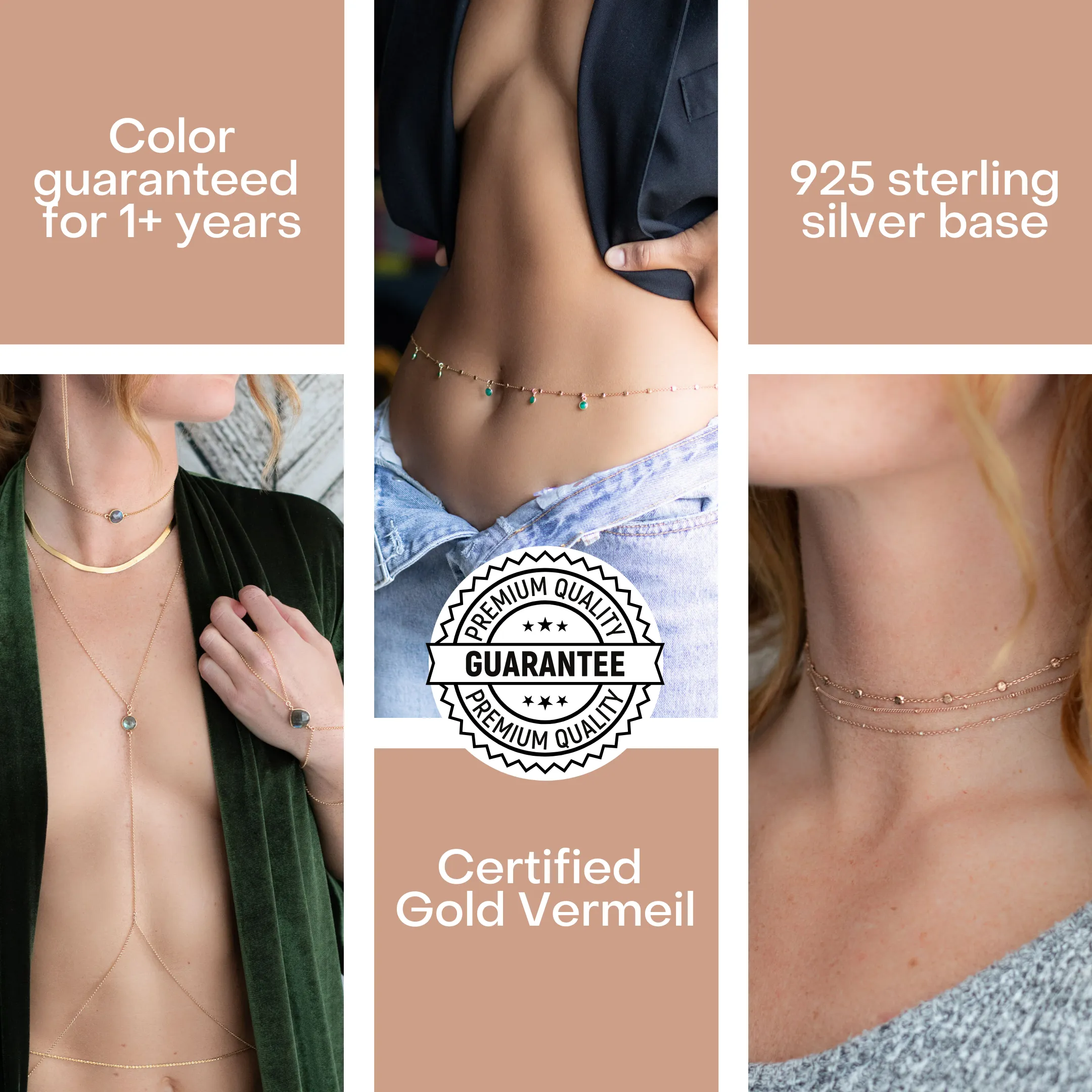 The "Twin Trifecta" Matching Anklet Set
