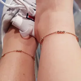 The "Twin Trifecta" Matching Anklet Set