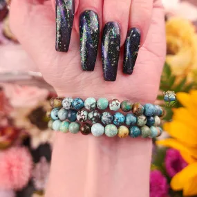 Tibetan Turquoise Bracelet for Good Luck, Love, Prosperity and Protection