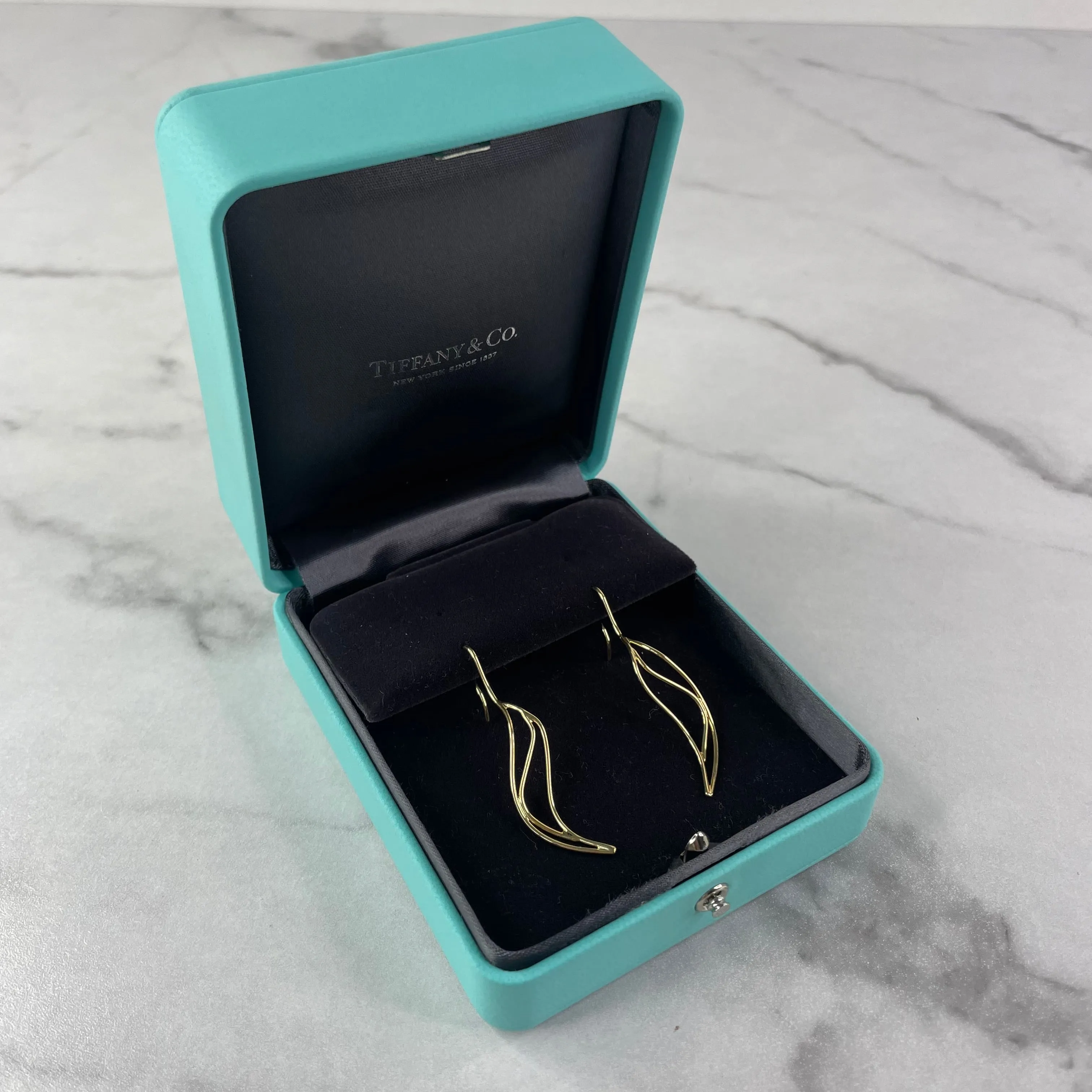 Tiffany Elsa Peretti Small Wave Earrings