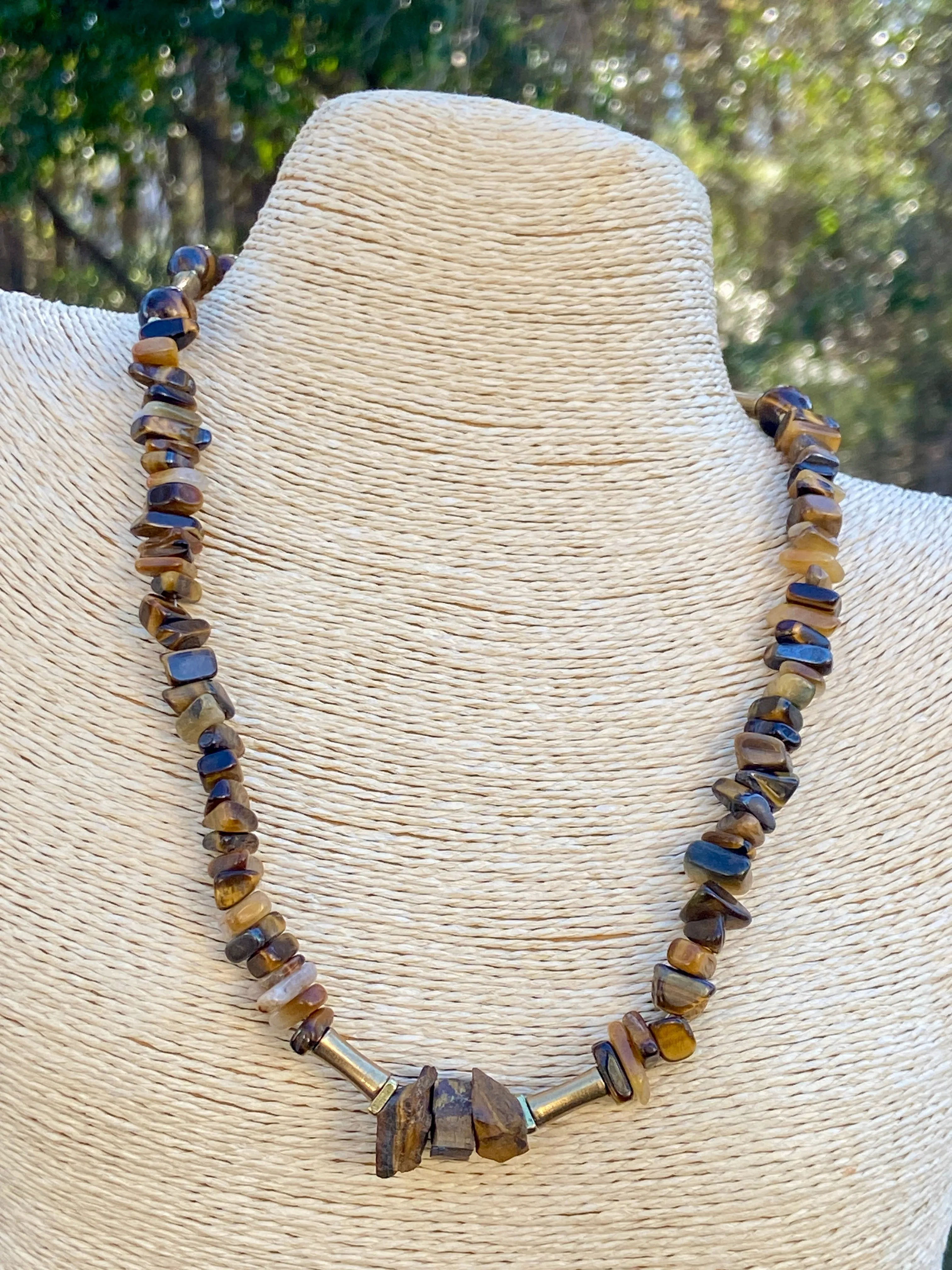 Tiger Eye Gemstone Necklace