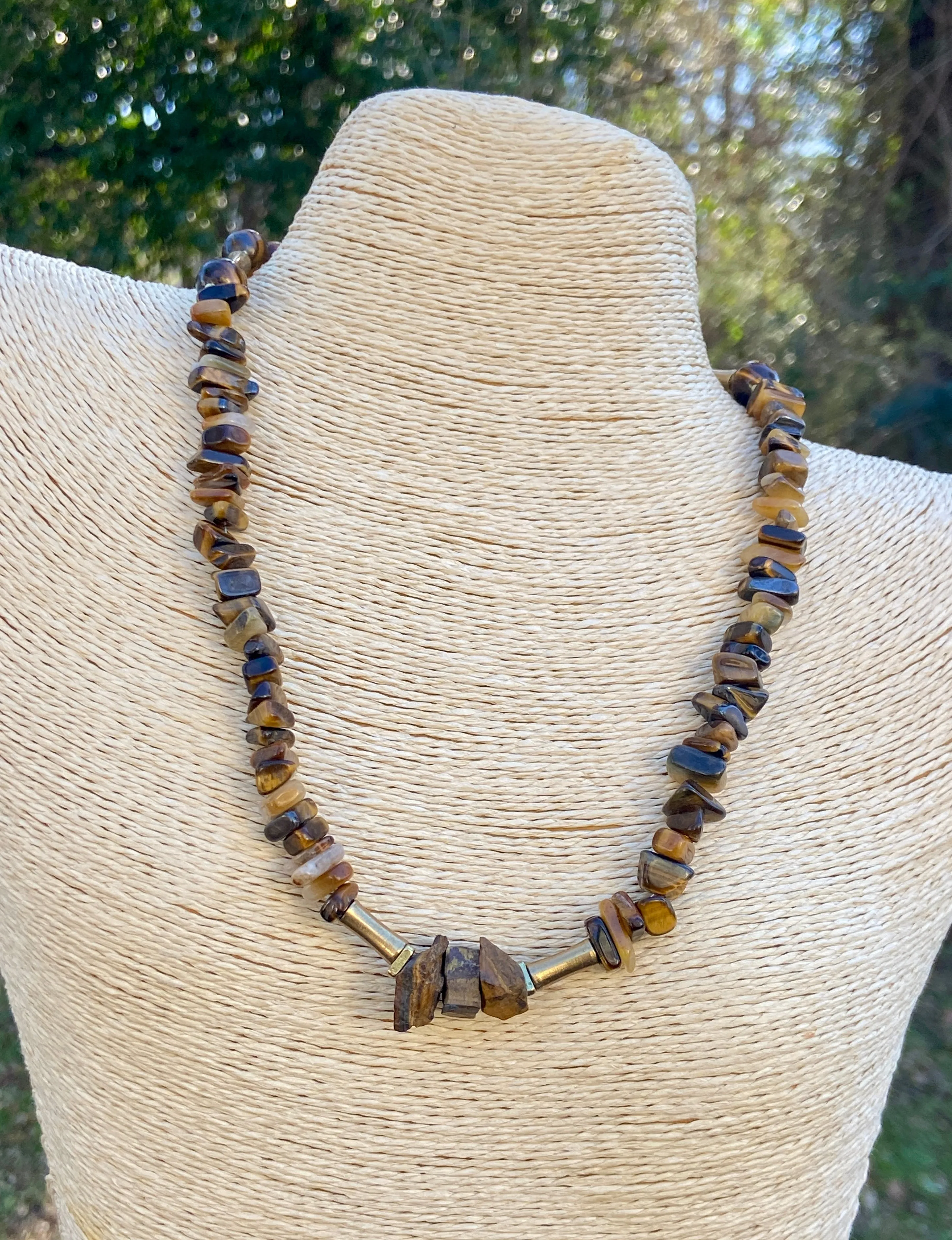 Tiger Eye Gemstone Necklace