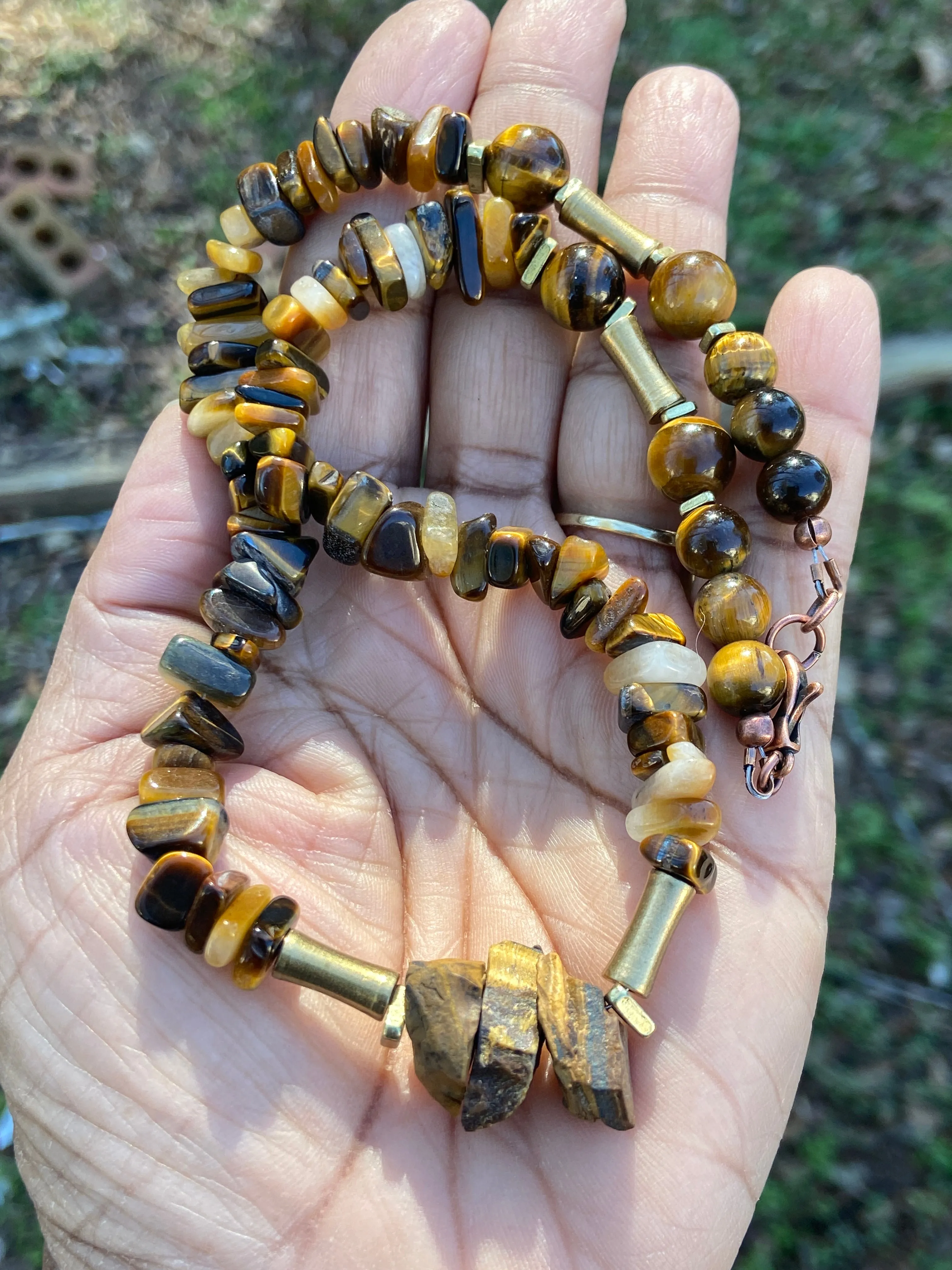 Tiger Eye Gemstone Necklace