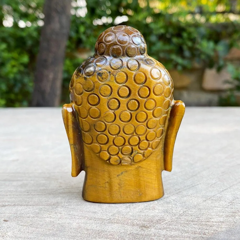 Tiger's Eye Buddha Head