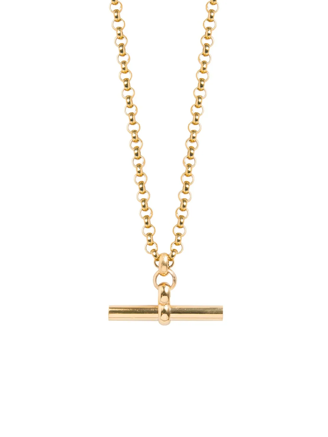 TS Medium Gold T-Bar on Chunky Belcher Chain