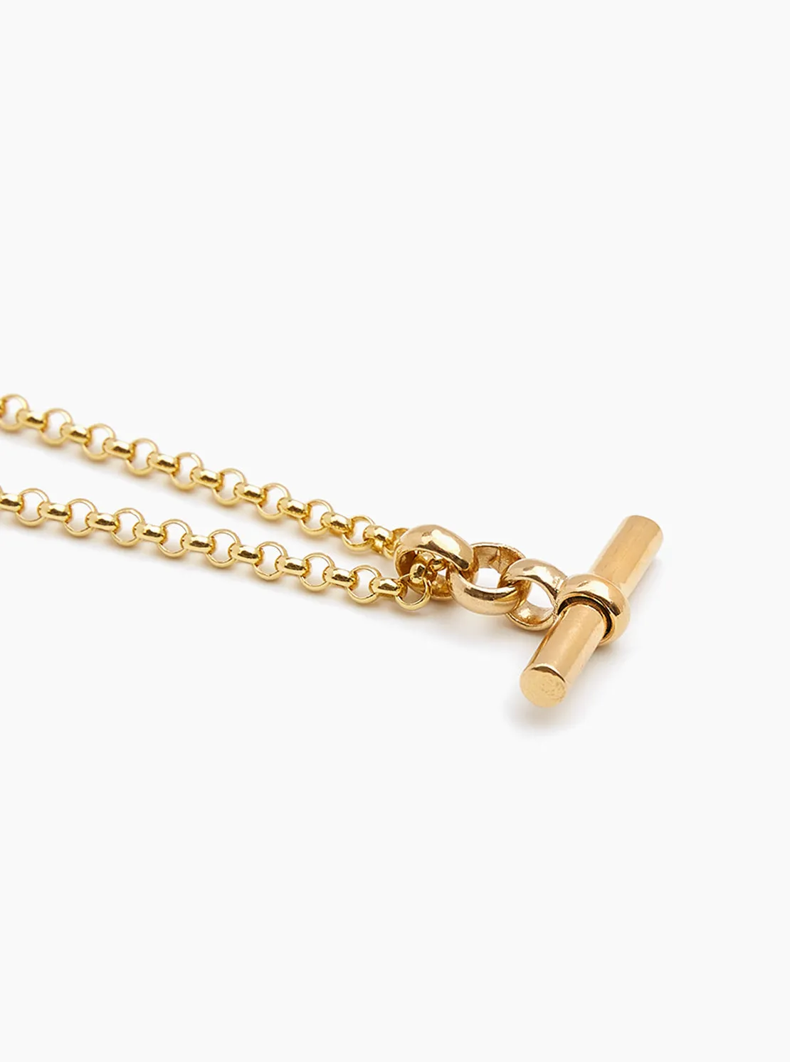 TS Medium Gold T-Bar on Chunky Belcher Chain