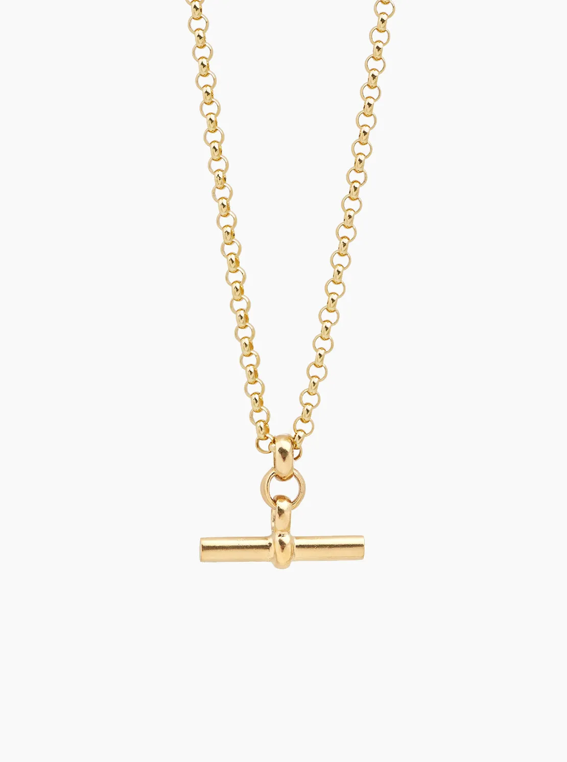 TS Medium Gold T-Bar on Chunky Belcher Chain