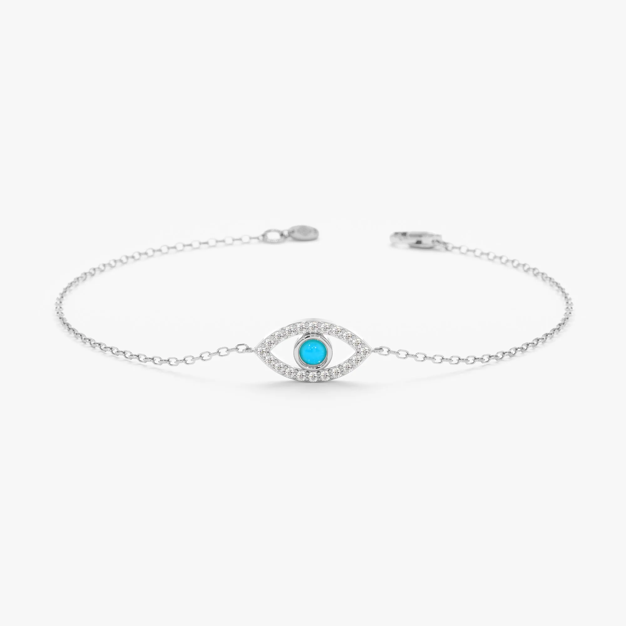 Turquoise & Diamonds Eye Bracelet, Sansa