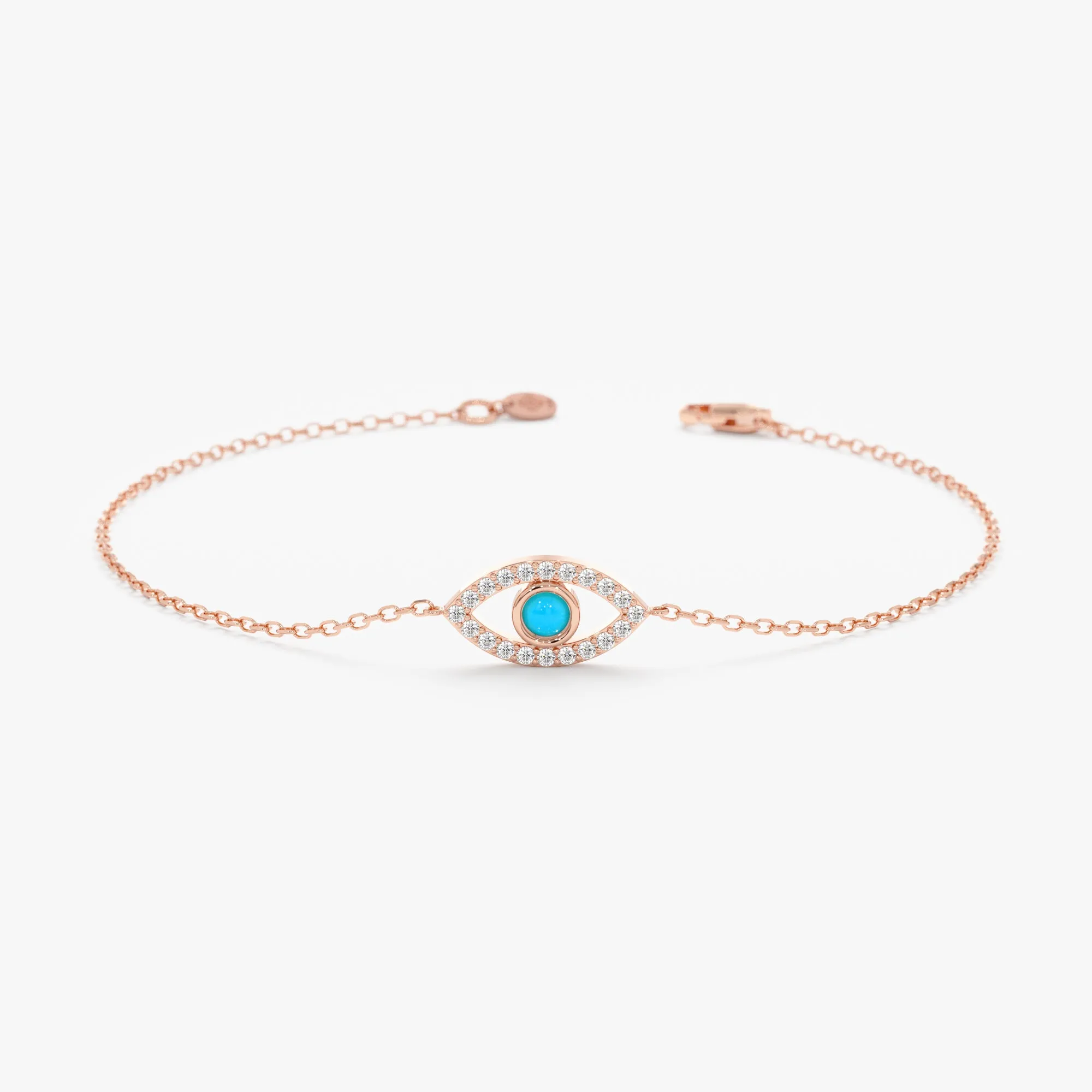 Turquoise & Diamonds Eye Bracelet, Sansa