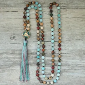 Turquoise Brown Beaded Necklace