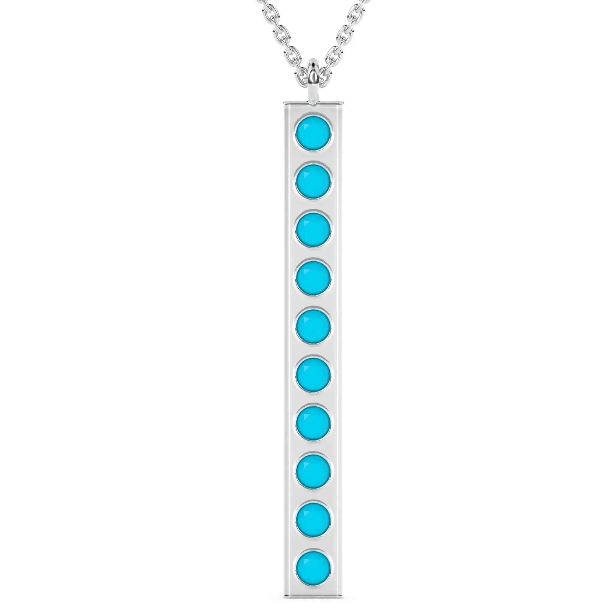 Turquoise Gold Bar Pendant