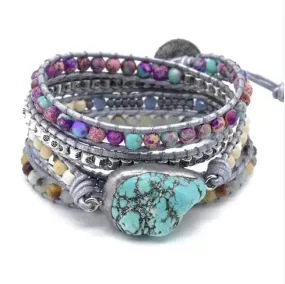Turquoise Protection Wrap Bracelet