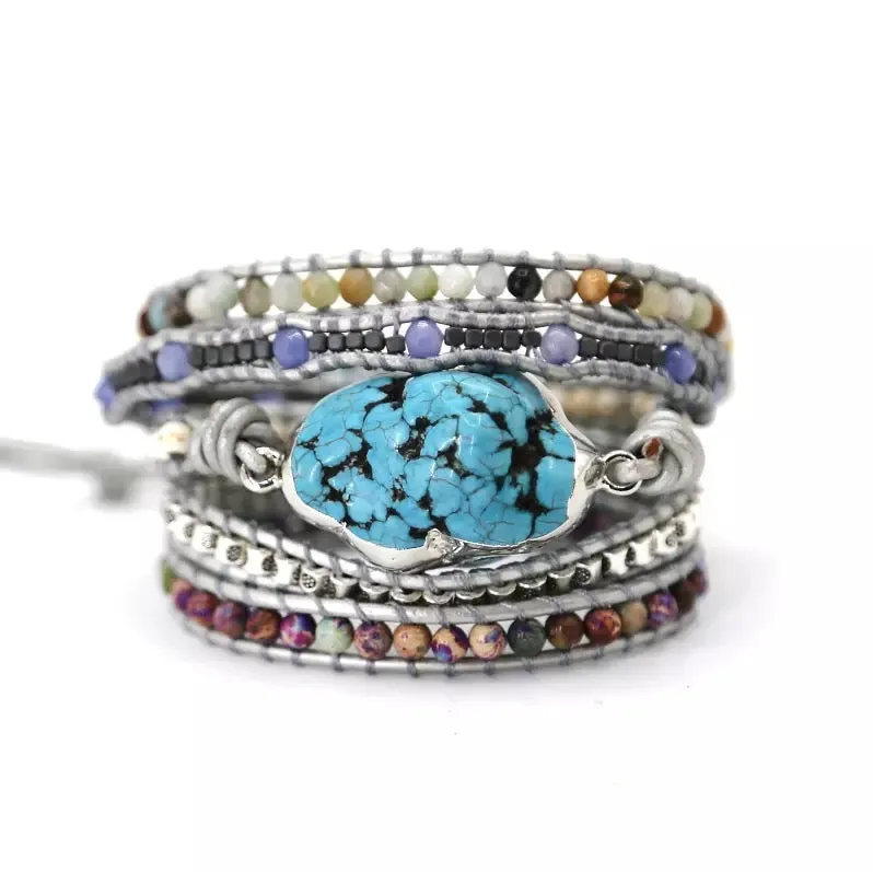 Turquoise Protection Wrap Bracelet