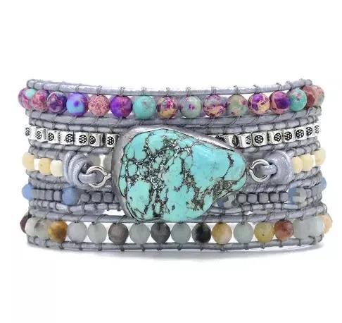 Turquoise Protection Wrap Bracelet
