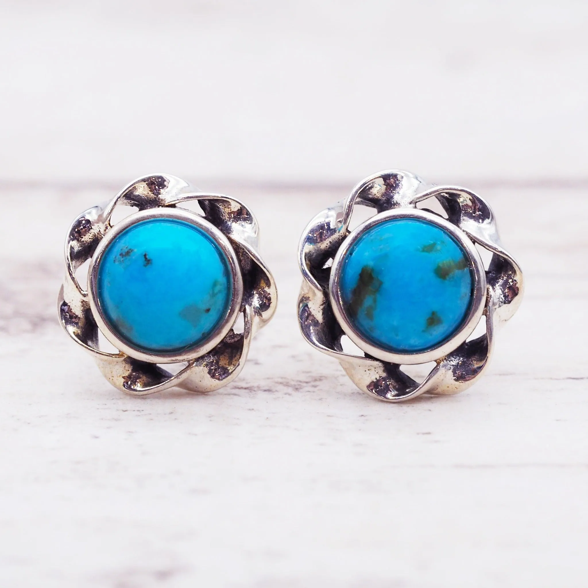 Turquoise Twist Studs