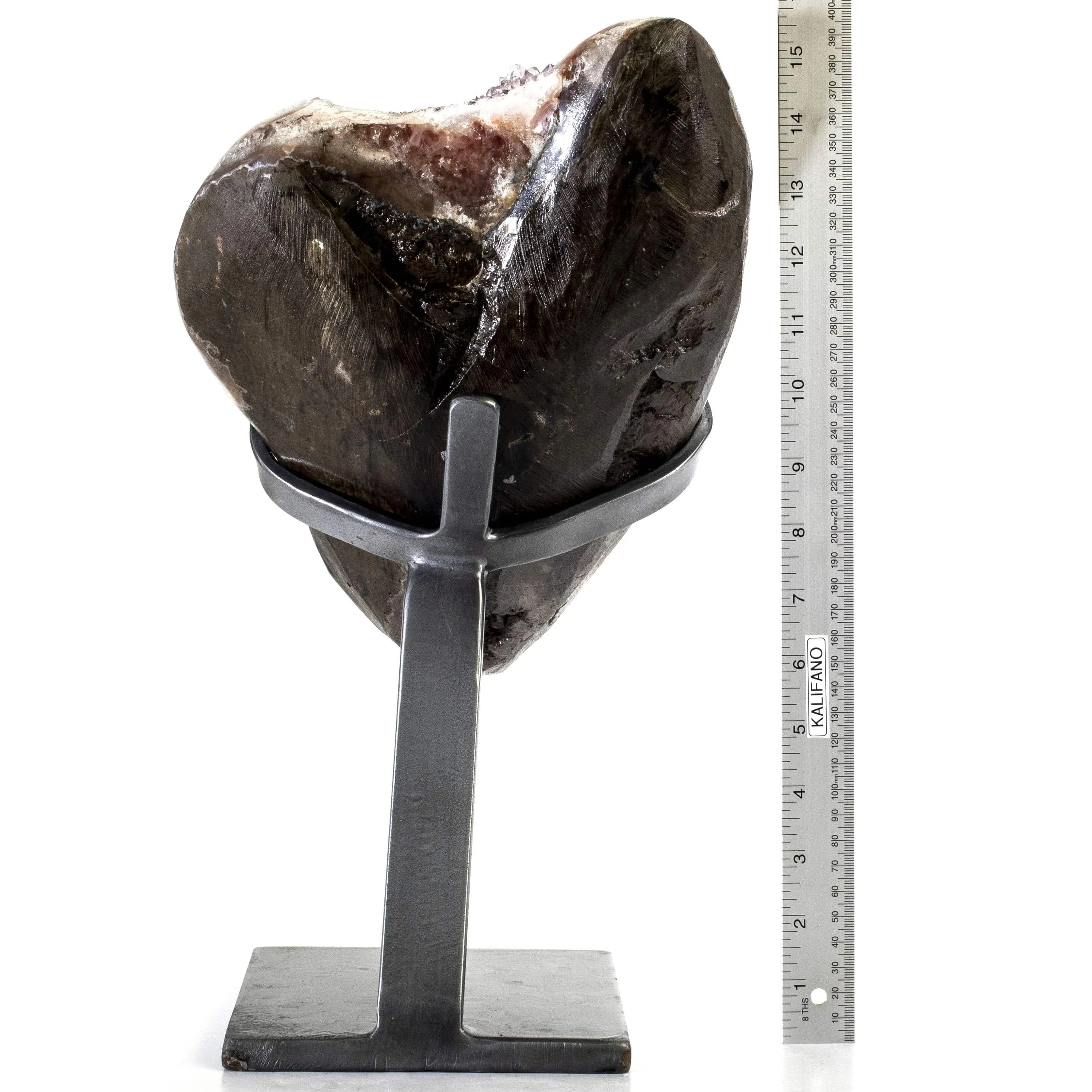 Uruguayan Amethyst Geode on Custom Stand - 22.7 lbs / 15 in.